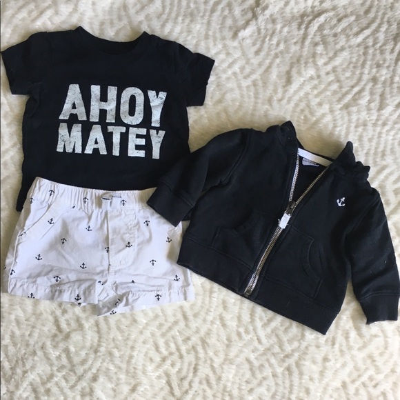 Carter's Other - Three Piece Shorts, Tee, and Hoodie Set 3 months